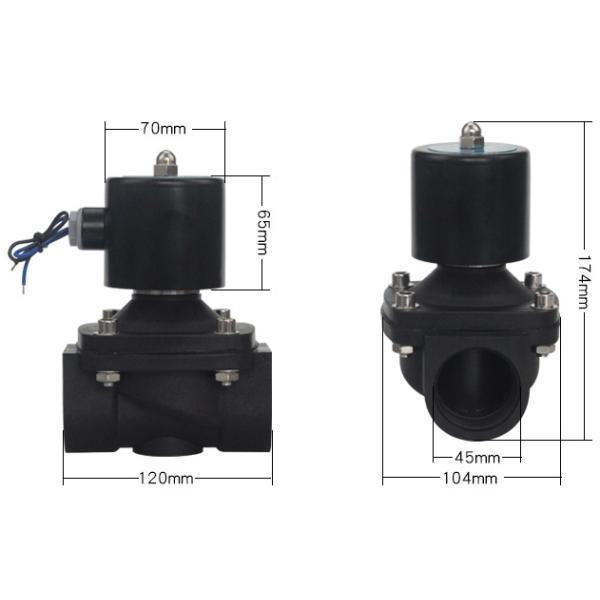 1.5 Inch 2 Way NC Electric Plastic Water Solenoid Valve 12VDC 24VDC 110VAC 220VAC