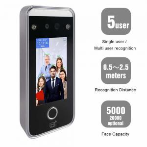 Quality TCP IP Fingerprint Time Attendance Facial Recognition 4.3 Inch Touch Screen for sale