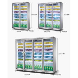 110V 60Hz Commercial Supermarket Refrigerator Anticorrosive For Shop