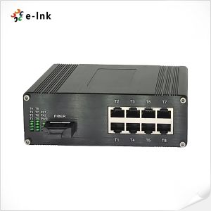 Quality Industrial PoE Switch 8-Port Gigabit 30W PoE + 100/1000M SFP Fiber DIN Rail for sale