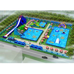 Outdoor Commercial Inflatable Water Amusement Park Customized