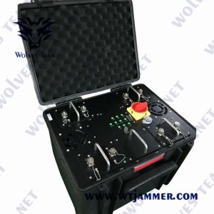 Quality 2500m 600W Waterproof Anti Drone Jammers 240VAC UAV Drone Jammer for sale