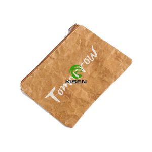 Washed Zipper Tyvek Shopping Bag Portable For Pencil Silk Screen Printing