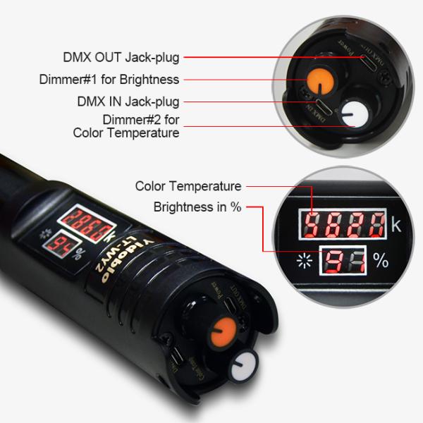 2ft 69cm Warm White LED Tube Light Photo Studio Accessories CCT RGB Light Stick