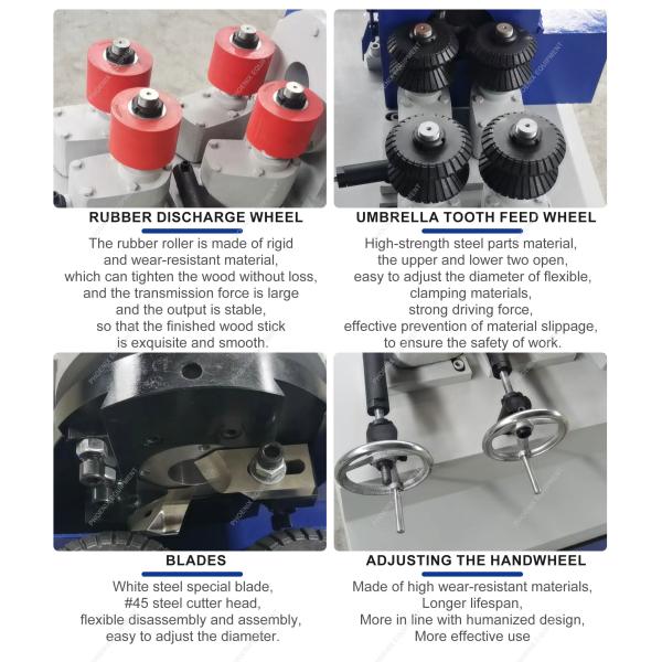 MC9080B Woodworking Round Stick Machine with 400mm Min. Processing Length