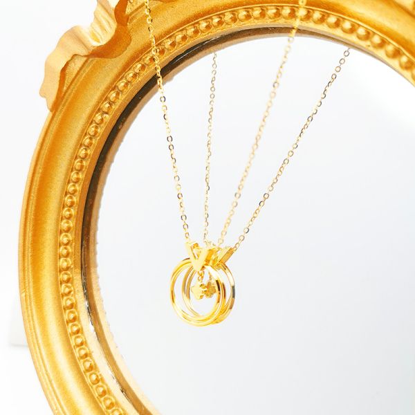 Buy Elegant Miniature Gold Pendant Necklace Set at wholesale prices