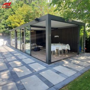 China Customized Size 3x3m Motorized Aluminum Pergola with Waterproof Remote Control and Smart Home Integration on sale