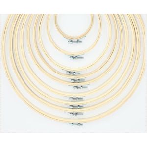 Wholesale Bamboo Circle Cross Stitch Frame Embroidery Hoops Set