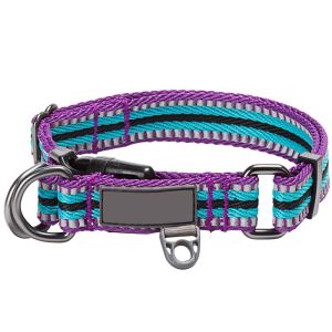 Nylon Reflective Martingale Collar Machine Washable High Visibility Dog Collar