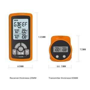 Digital Bbq Meat Thermometer Wireless Grilling Cooking Thermometer With Temp