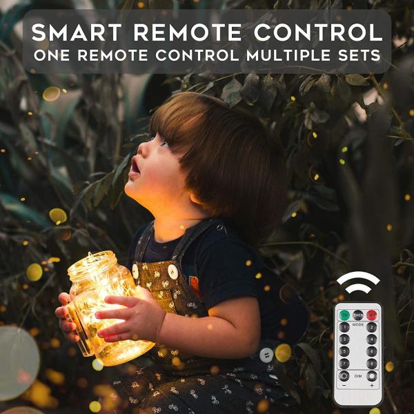 Silver Copper Wire RGB String Lights Color Changing Battery Operated With Remote