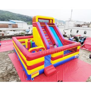 0.55mm PVC Inflatable Amusement Park Adult Bouncy Castle Slides