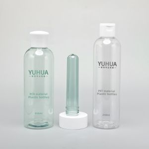 350ML Plastic Packaging Bottles Recycled PCR Customized Cylinder Cap Pump