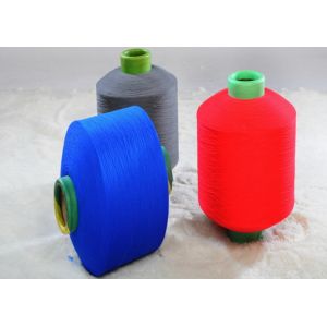 Weaving / Knitting Polyester DTY Yarn 150D / 48F , polyester textured yarn Dope