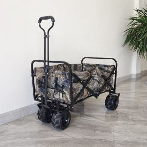 China Heavy Duty Foldable Garden Cart 160LB Load 4 Wheels Camping Beach Trolley on sale