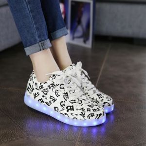 High Elastic LED Light Up Sneakers Fashional Android And ISO App Remote Control