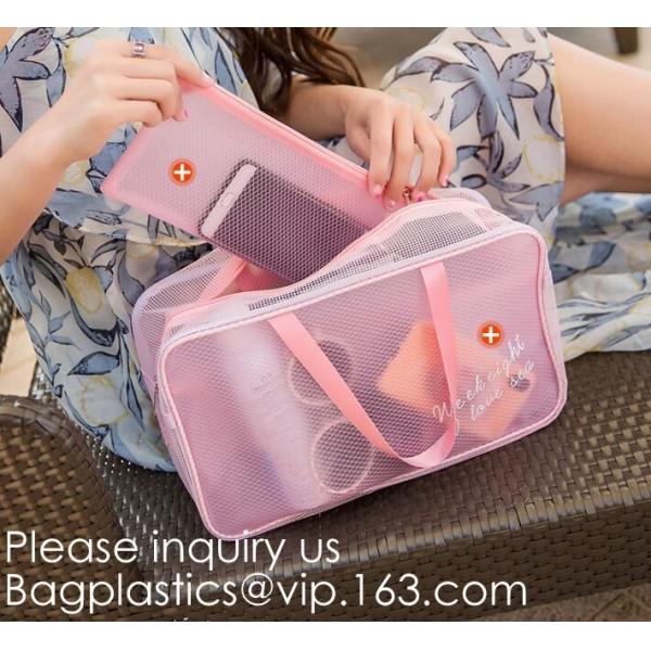Buy Easy Carrying Small Transparent Pvc Cosmetic Pouch,Shiny Glitter Pvc Cosmetic Pouch Bag With Three Pouch, bagease, bagpl at wholesale prices