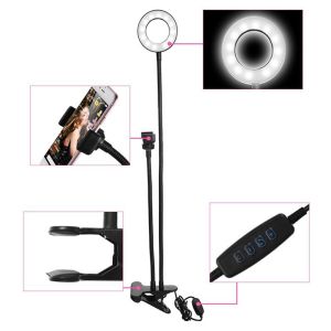 10 Brightness Levels Desktop Selfie Ring Light