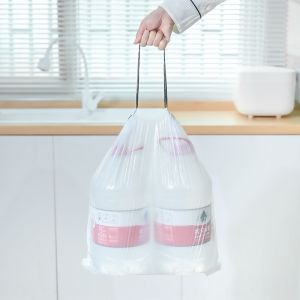 Floral Scented Kitchen Trash Bag with Drawstring Closure and Leakproof Design