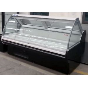 Fan Cooling Refrigerated Display Chiller for Supermarket with Transparent Glass