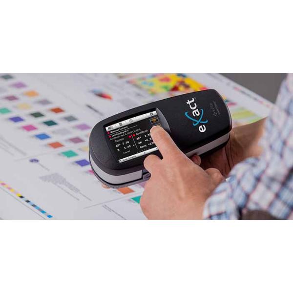 X-Rite eXact Xp handheld spectrophotometer to measure color on flexible film materials