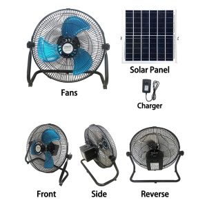 China Chargeable Solar Panel Fan AC Charging 3 Durability Eco Friendly on sale