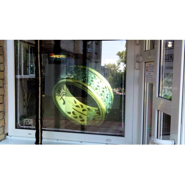 3D Advertising Rear Projection Film Daylight Glass Holographic 100um Transparent