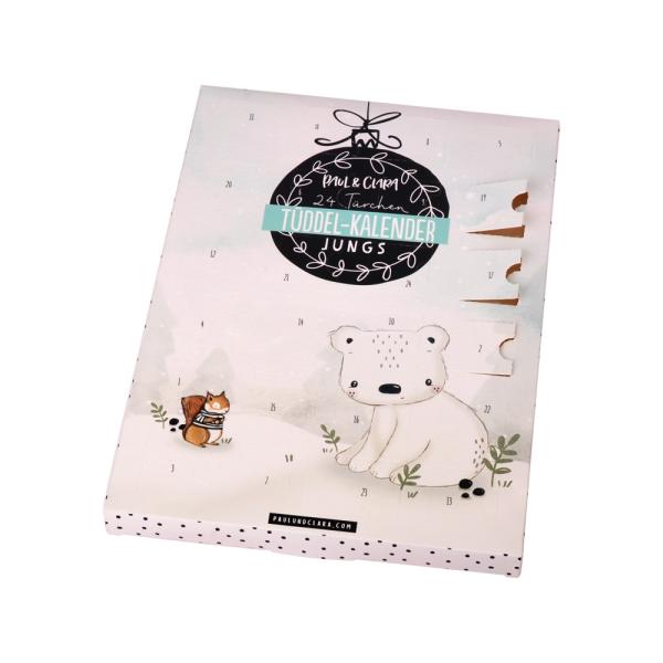 Buy Coated Paper Advent Calendar Boxes Chocolate Packaging With Plastic Inset at wholesale prices