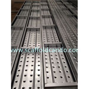 Quality BS1139 EN12811 Galvanized Scaffolding steel plank steel board as working platform 300mmW, 2mL, 3mL, 4mL for sale