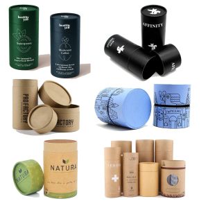 Customized cardboard boxes, round paper tube boxes for tea and candy packaging,
