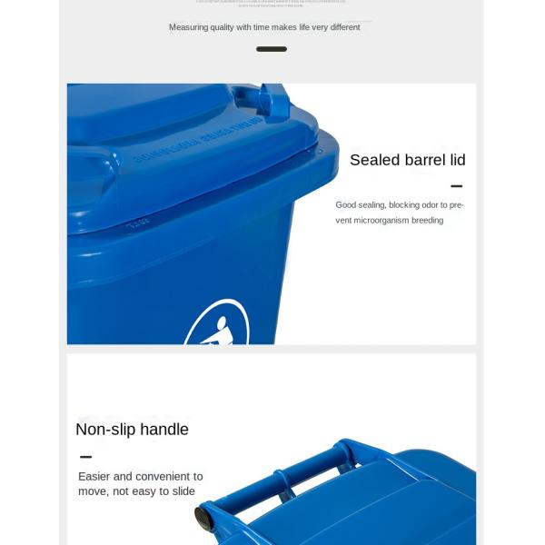 Outdoor Environmental protection Household Kitchen Large square Sanitation Commercial Plastic Classification Bucket with Lid