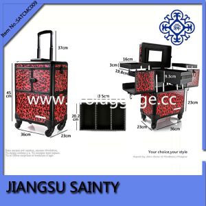 Quality Rolling cosmetic case with mirror inside for sale