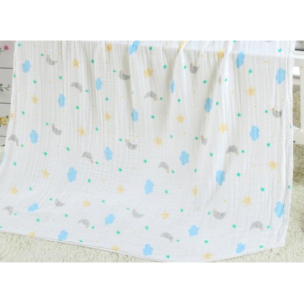 No Fluorescent Agent Swaddle Gauze Fabric Baby Bath Towels Quick Drying