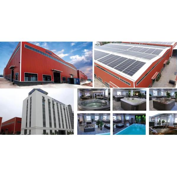 Backyard Swim SPA With 2 Lounges Outdoor Spa Pools For Family 2 Person Massage Bathtubs With Air Jets