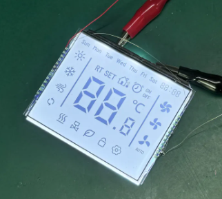 Customized TN LCD Segment LCD Display Transmissive White Backlight 4.5V 24PIN