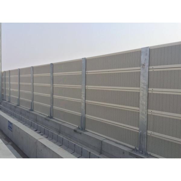 Weather Resistance Highway Sound Barrier Walls , Motorway Noise Barriers