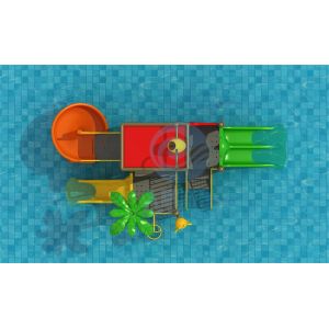 HDG Steel Childrens Garden Water Slide Fiberglass Small Water Slide Pool