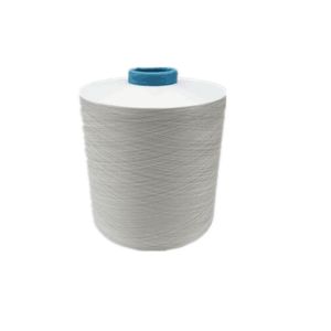 100% Polyester Core Spun Yarn 30S AA Grade Raw White / Dyed Eco Friendly