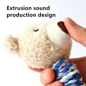 China Cotton Rope Dog Molar Bite Toy Pet Vocal Plush Toy on sale