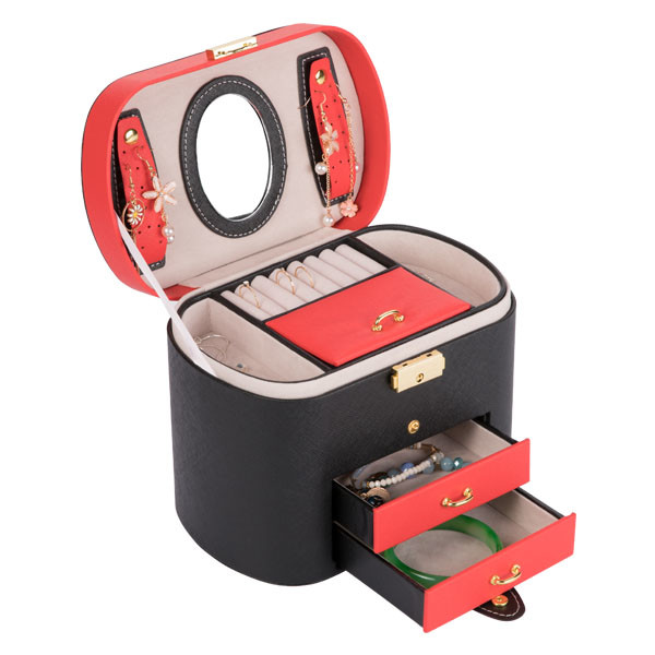 Wholesale big stand up jewelry box mirror cabinet for jewelry