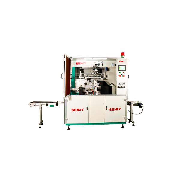 1 Color Flat Screen Printing Machine For Round Caps Servo-Driven Register