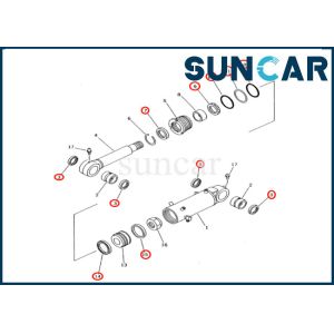 China 7079843510 707-98-43510 Komatsu Blade Cylinder Seal Kit Fits PC60-7E PC60-7 Blade Cylinder Repair Kit on sale