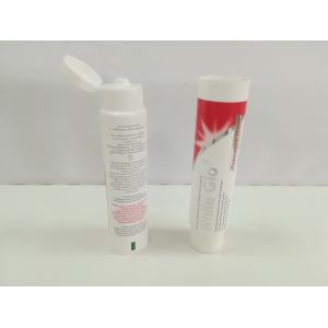 150g Plastic Barrier Toothpaste Containers With Hot / Cold Stamping Flip Tap Cap