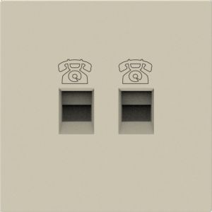 Vertical conjoined Multimedia Wall Socket , Big module Rj11 Phone Socket