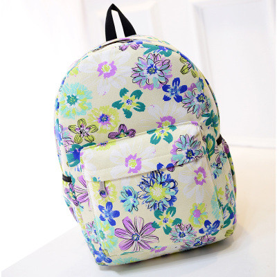 green flower canvas backpack messenger bags wholesale купить рюкзак mochilas por