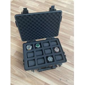 Black Plastic Waterproof Watch Box ABS PP Alloy IP67