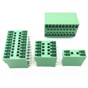 3.81mm Pitch Dual Row PCB Pluggable Screw Terminal Blocks Plug + Angle Pin