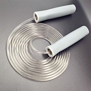 ISO9001 2.6m Metal Wire Skipping Rope PVC Pro Fitness Weighted