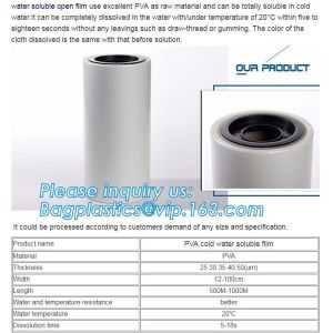 PEVA Water Soluble Plastic Laundry Bags, recycle bag, Cold Water Soluble