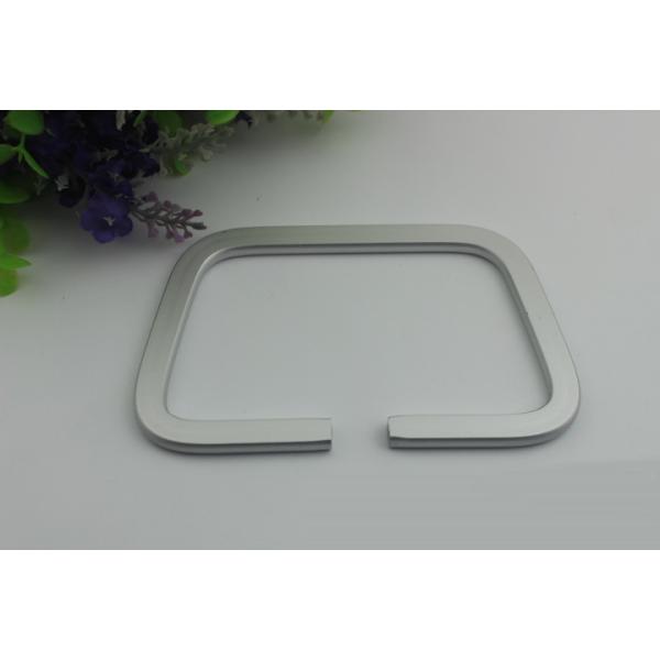 Bag accessories nickel color plated metal square ring handbag handle